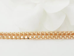 Collier en or rose, maille venitienne ronde - Castafiore