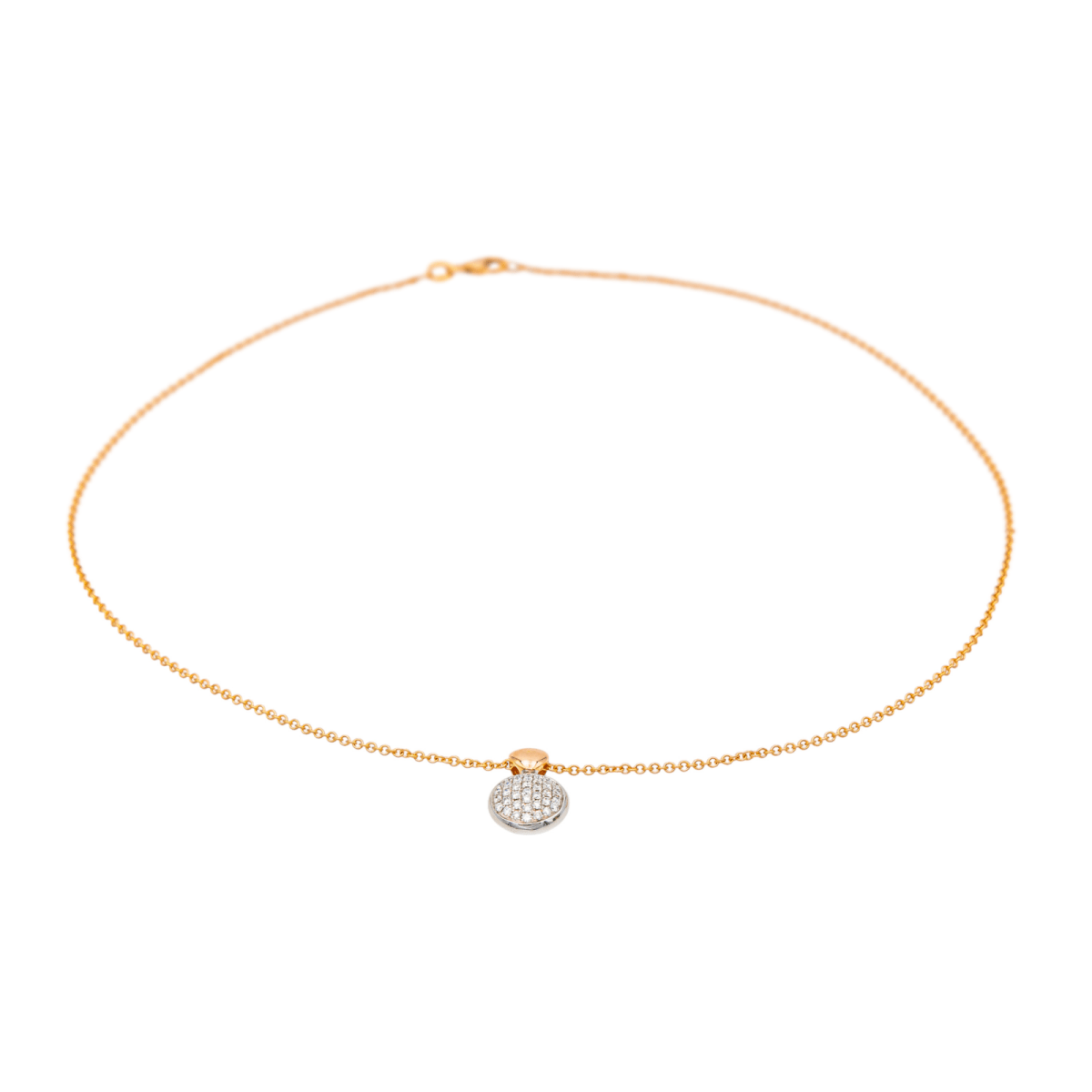 Collier en or rose, or blanc et diamants - Castafiore