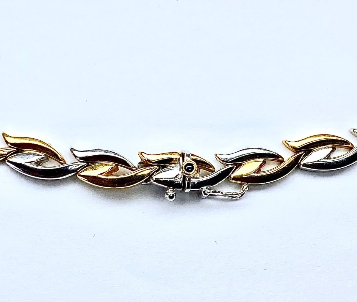 Collier et bracelet en or jaune et blanc 18 carats formant parure - Castafiore