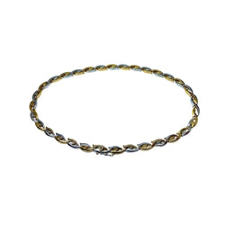 Collier et bracelet en or jaune et blanc 18 carats formant parure - Castafiore