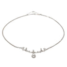 Collier Feuille Or blanc Diamant - Castafiore