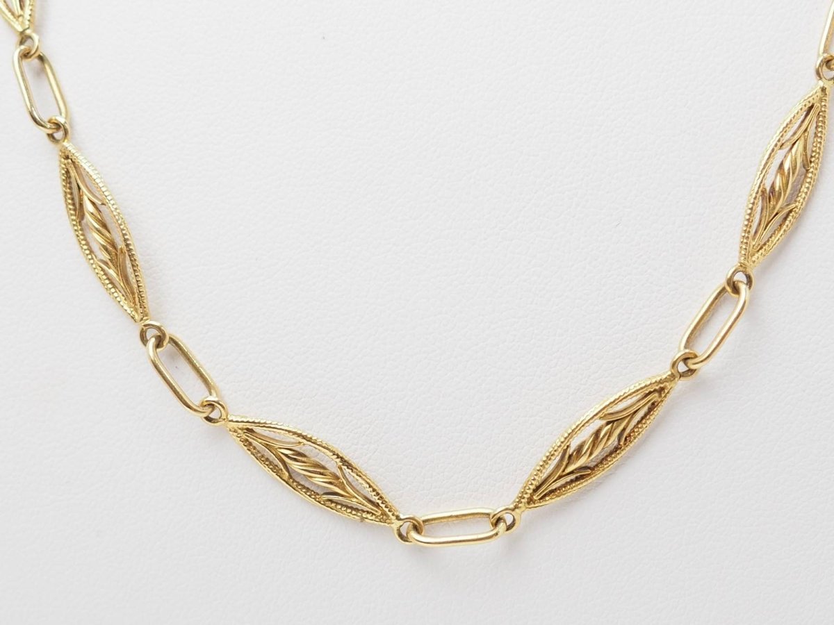 Collier filigrane ancien en or jaune - Castafiore