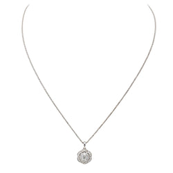 Collier Fleur Diamant en Or Blanc - Castafiore