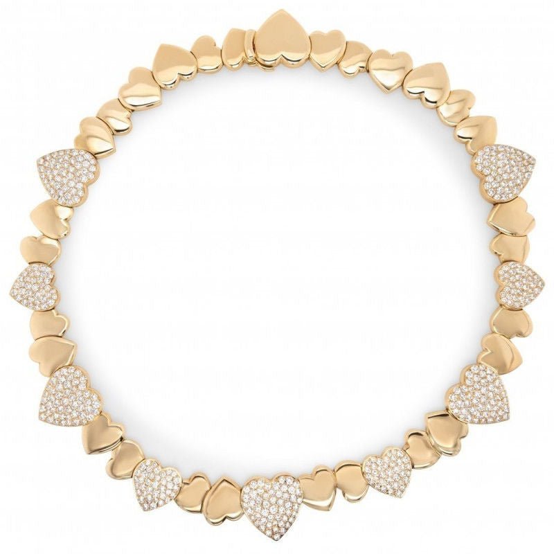 Collier Fred Coeurs or jaune diamants - Castafiore