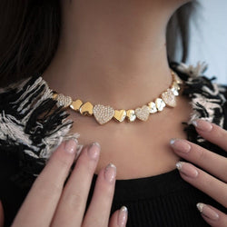 Collier Fred Coeurs or jaune diamants - Castafiore