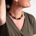 Collier FRED en or jaune, onyx et diamants - Castafiore