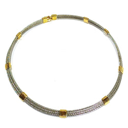 Collier FRED "Force 10" en or jaune et acier - Castafiore