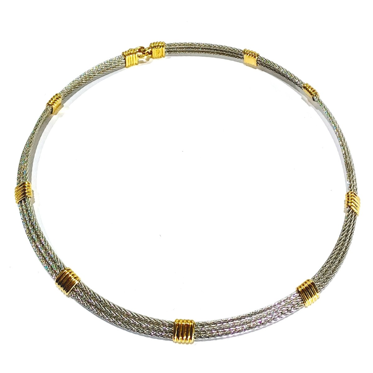 Collier FRED "Force 10" en or jaune et acier - Castafiore