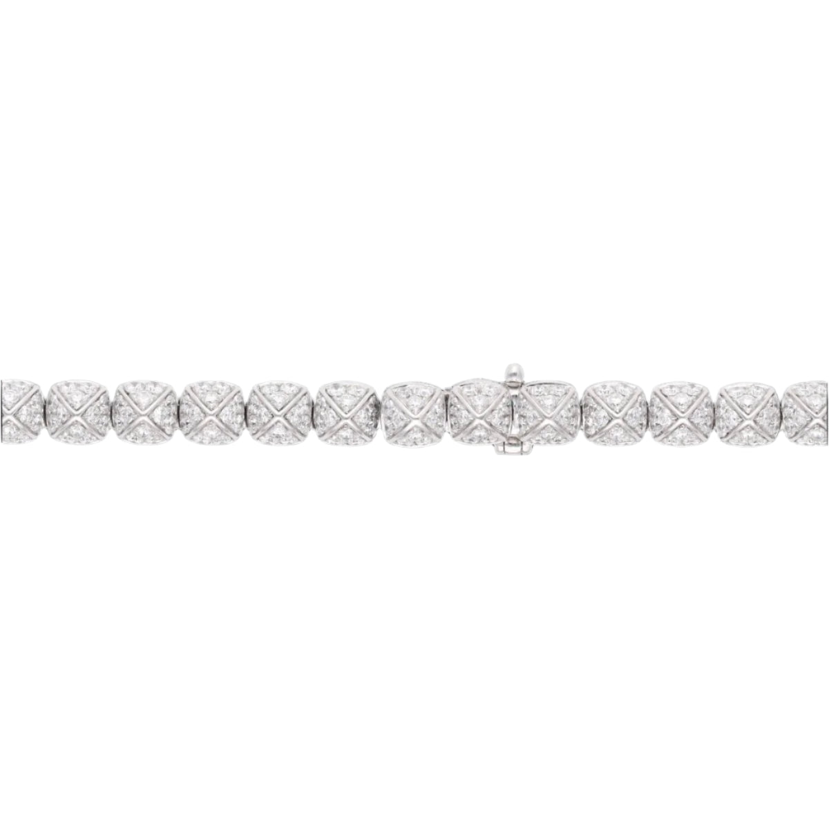 Collier FRED "Pain de sucre" en or gris 18 Cts avec tanzanite et diamants. - Castafiore