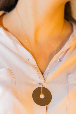 Collier GINETTE NY "Jumbo donut" en or rose - Castafiore