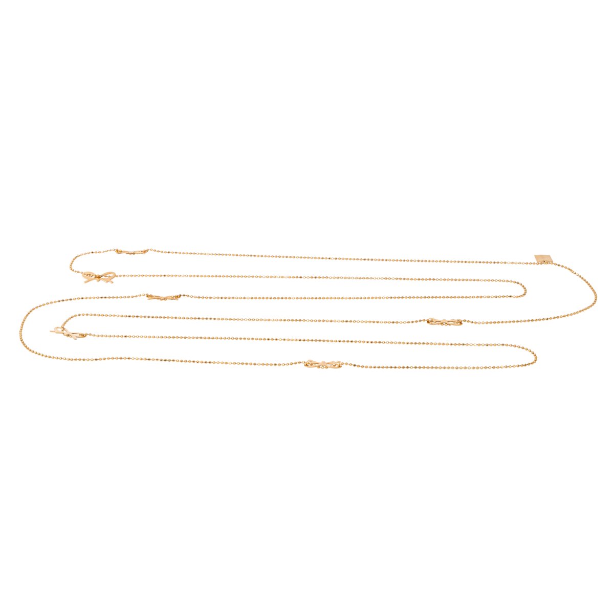 Collier GINETTE NY "Sautoir Bow" en or rose - Castafiore