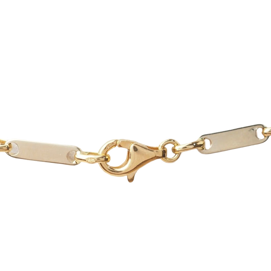 Collier grain de café or jaune et blanc - Castafiore