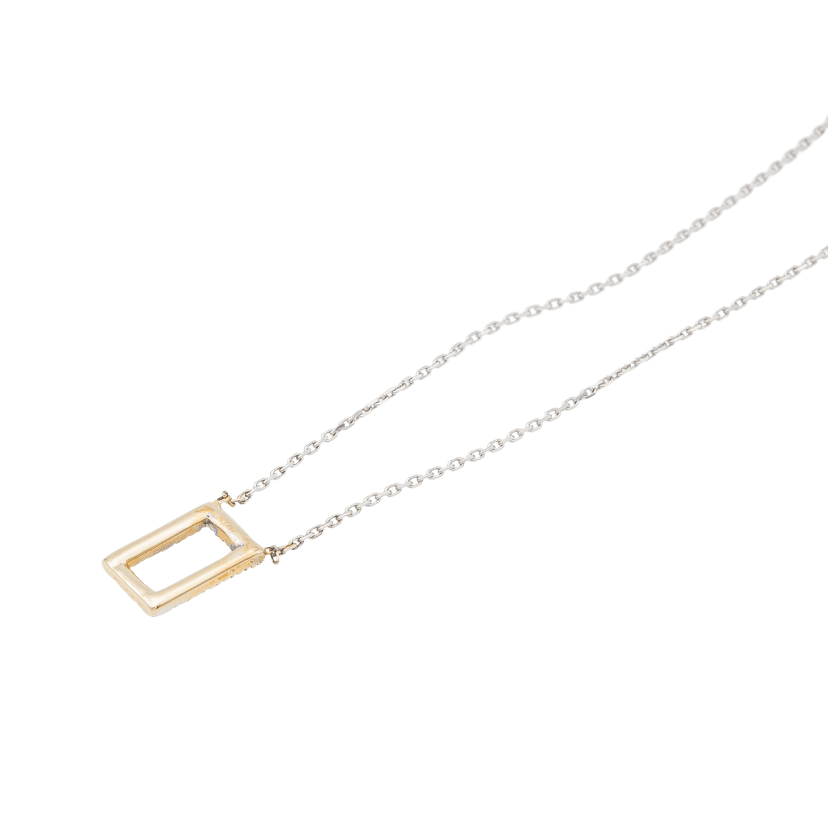 Collier Graphique Or blanc Diamant - Castafiore