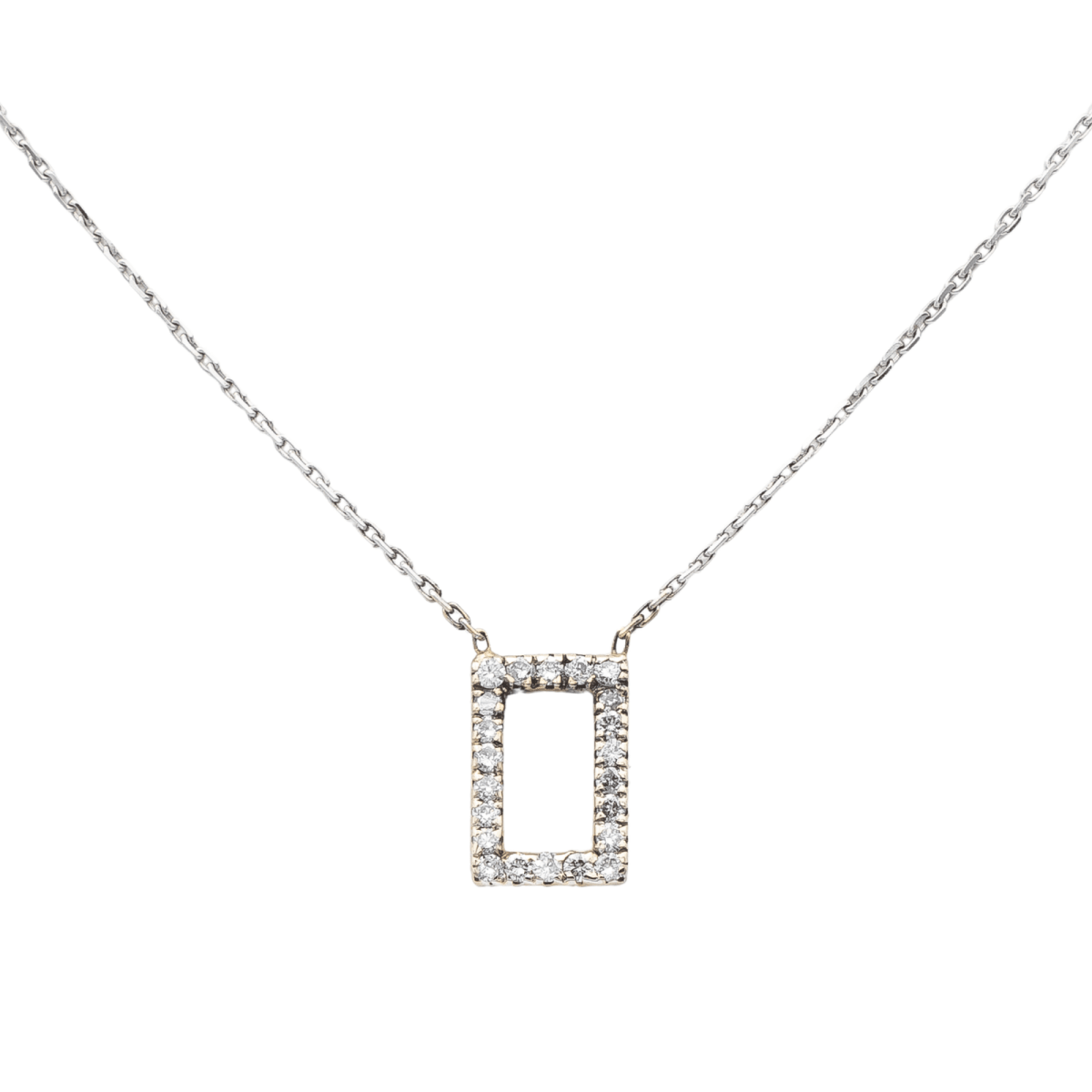 Collier Graphique Or blanc Diamant - Castafiore