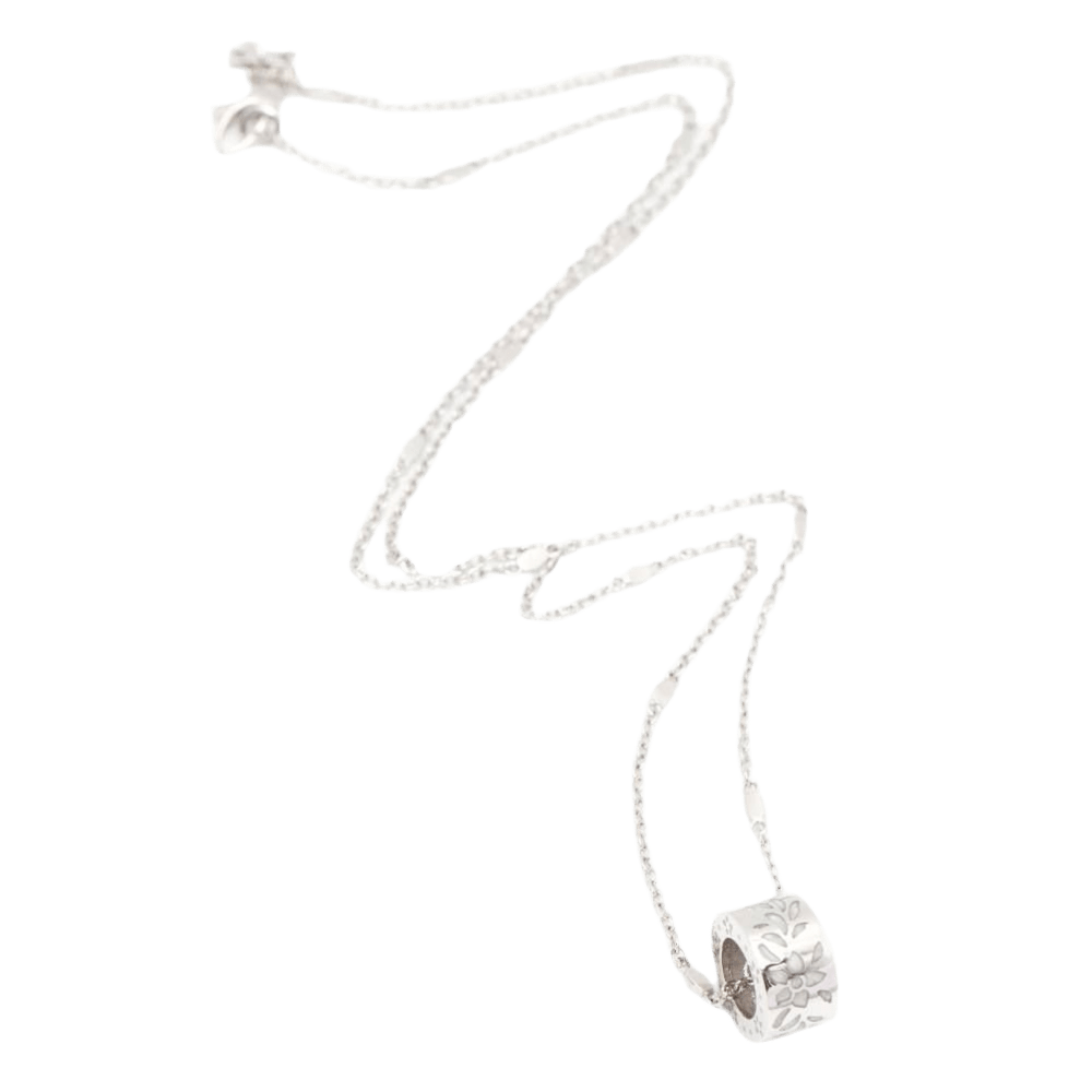 Collier GUCCI "Icon Blossom" en or blanc et émail - Castafiore