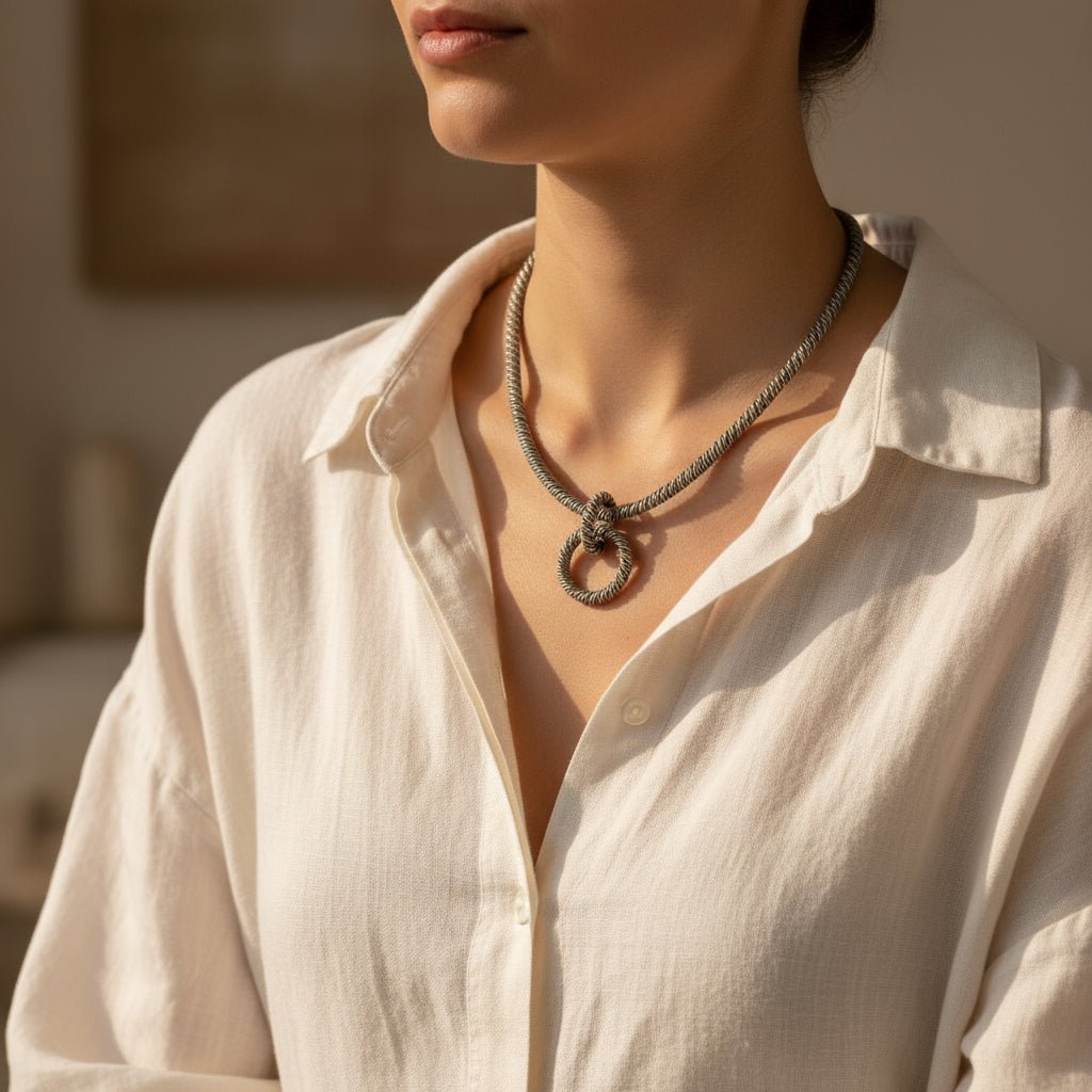 Collier HERMES en argent - Lucien Vachey - Castafiore