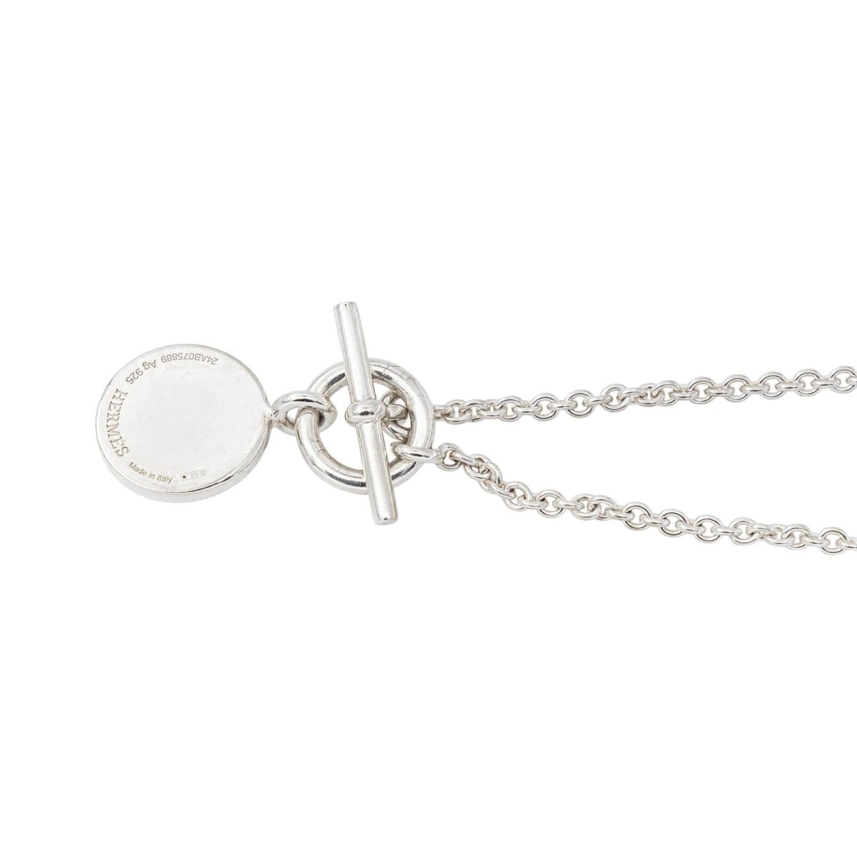 Collier HERMÉS "Ex-Libris" en argent - Castafiore