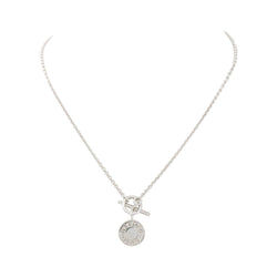 Collier HERMÉS "Ex-Libris" en argent - Castafiore