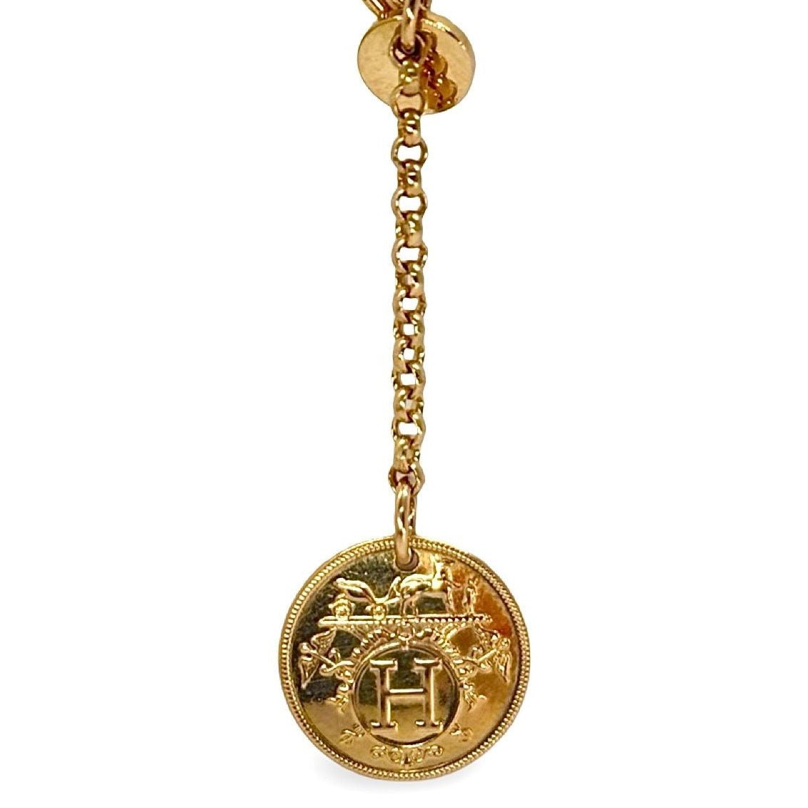 Collier HERMÈS "Ex - Libris" en or rose - Castafiore