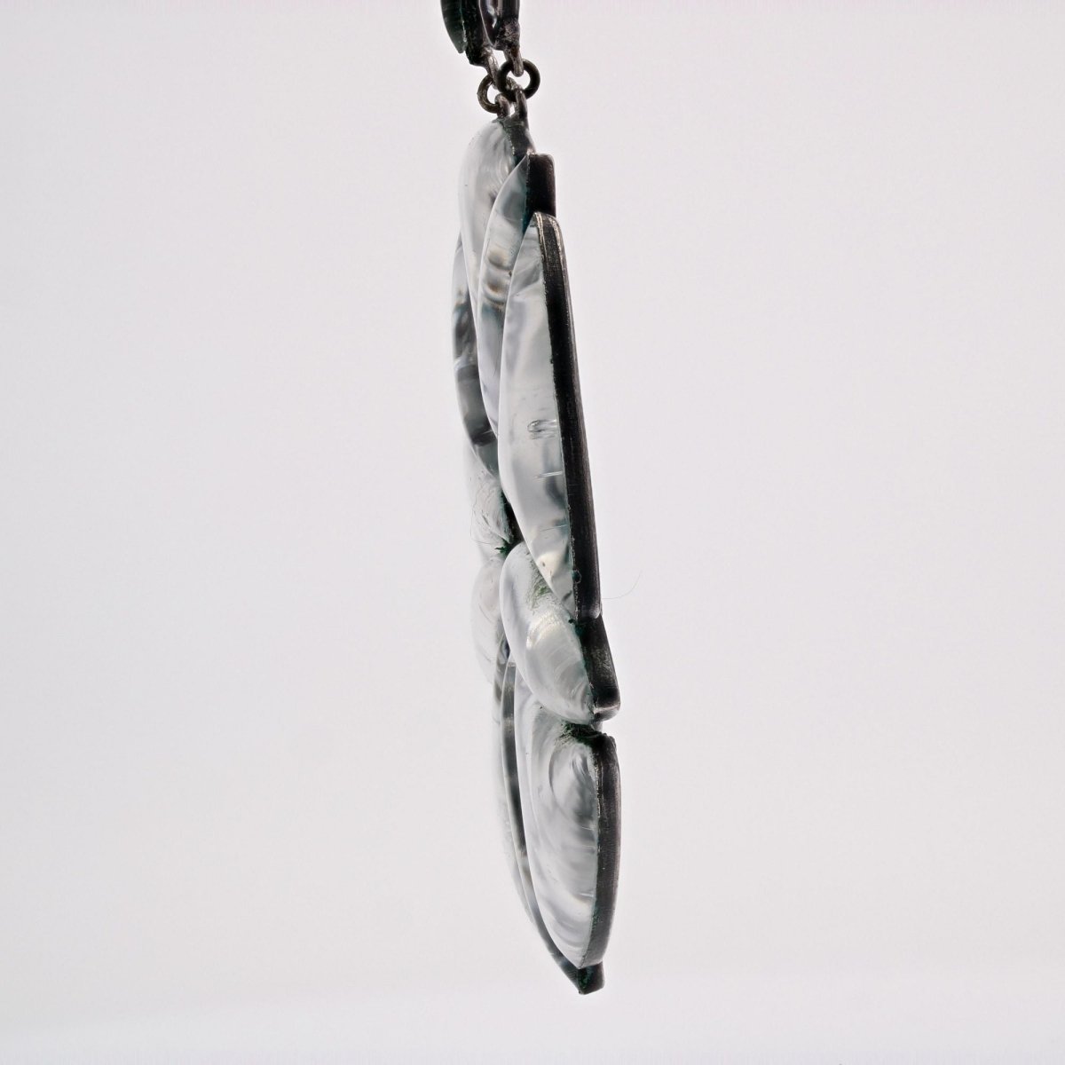 Collier JACQUES GAUTIER Vintage en métal argenté et verre - Castafiore