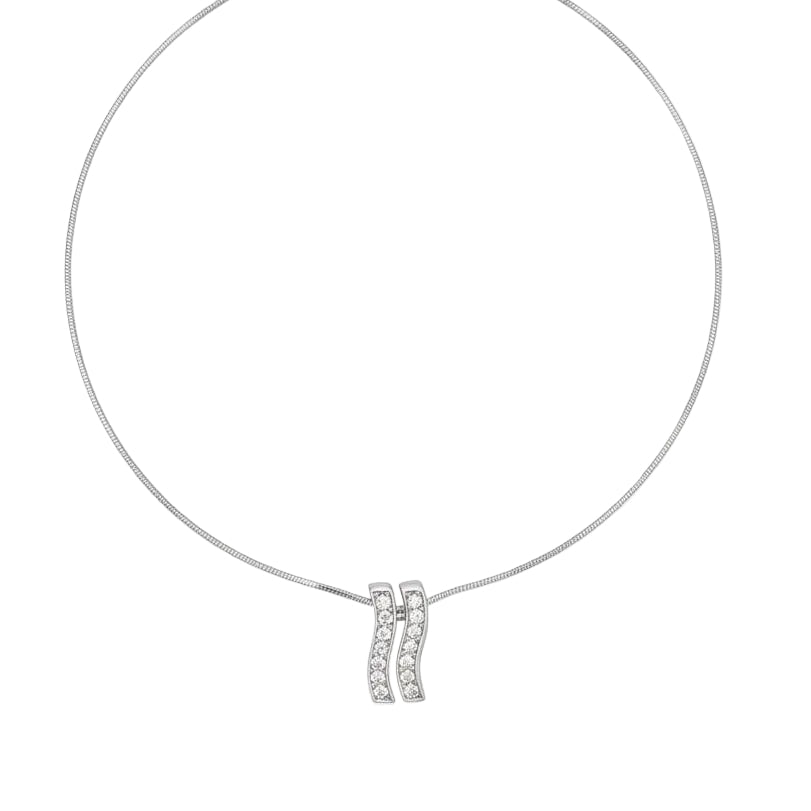Collier Louis FERAUD en or blanc et diamants - Castafiore