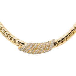 Collier Maille anglaise Or jaune Diamant - Castafiore