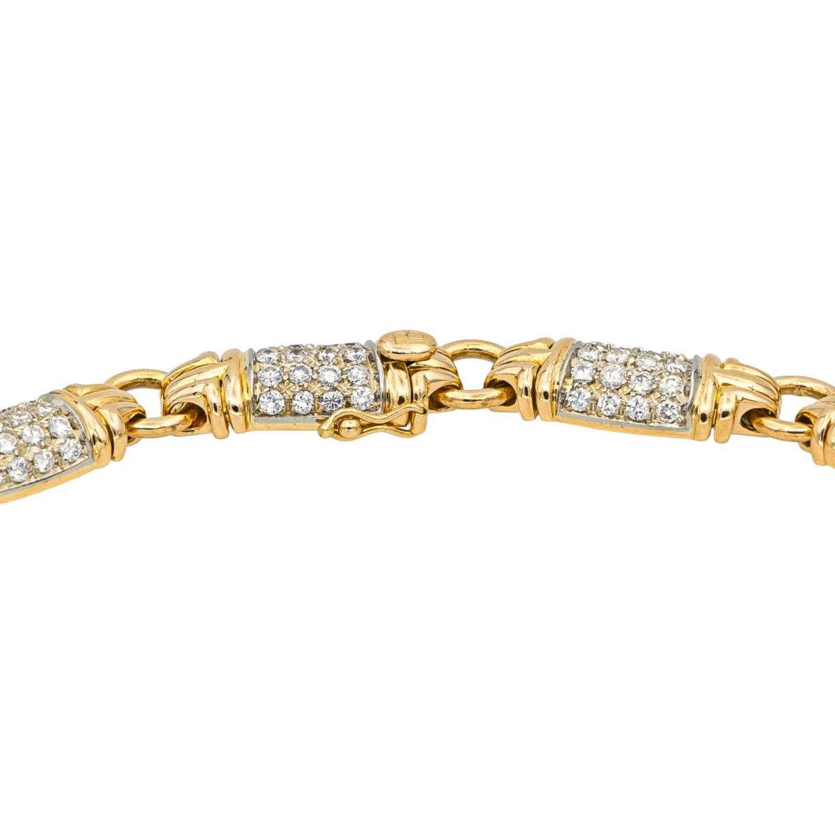 Collier Maille BULGARI "Parentesi" en or jaune et diamants - Castafiore