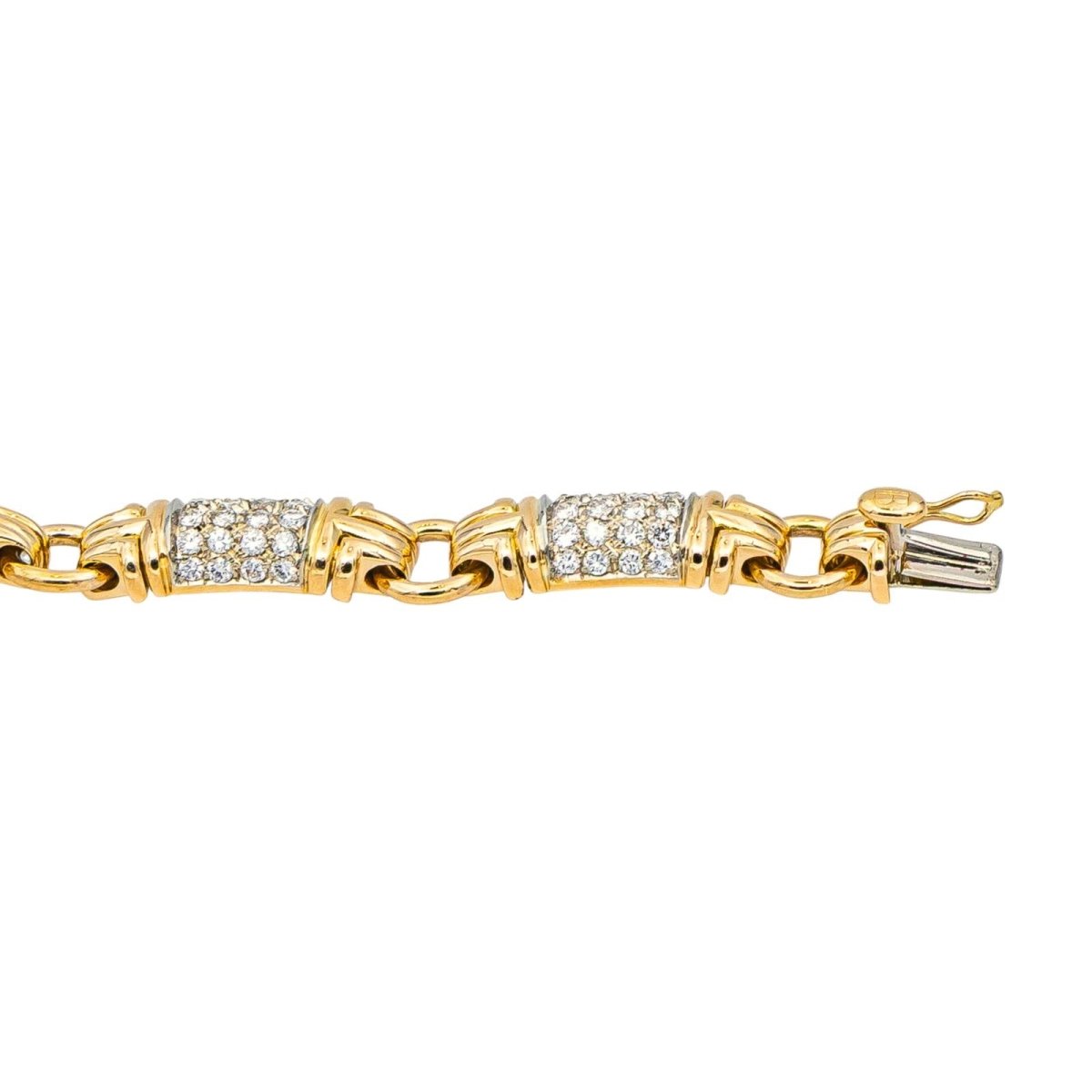 Collier Maille BULGARI "Parentesi" en or jaune et diamants - Castafiore