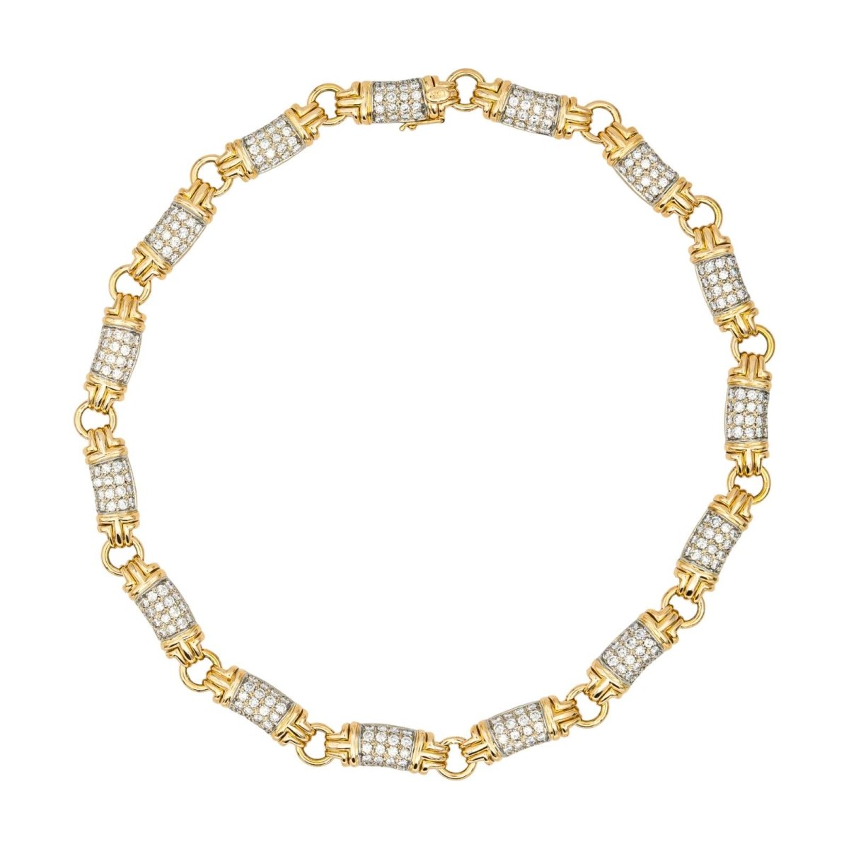 Collier Maille BULGARI "Parentesi" en or jaune et diamants - Castafiore