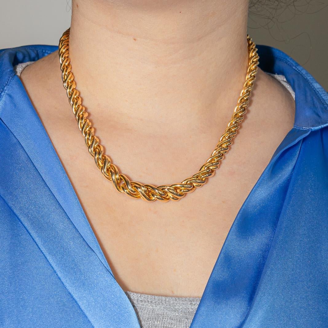 Collier Maille CAPLAIN en or jaune et saphir - Castafiore
