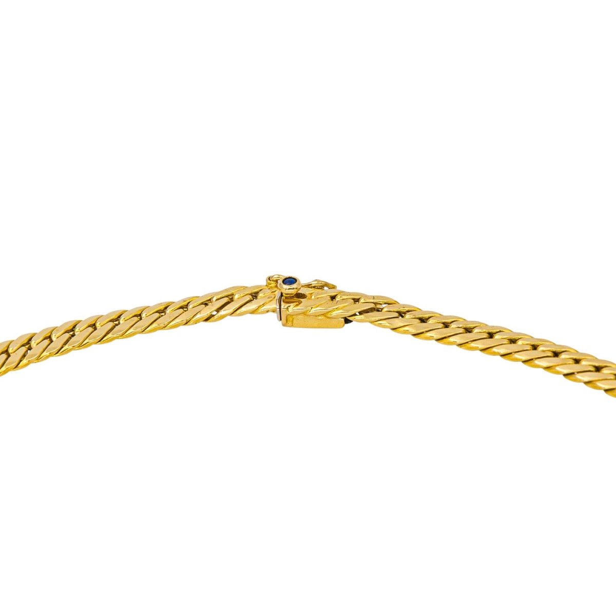 Collier Maille CAPLAIN PARIS en or jaune et saphir - Castafiore