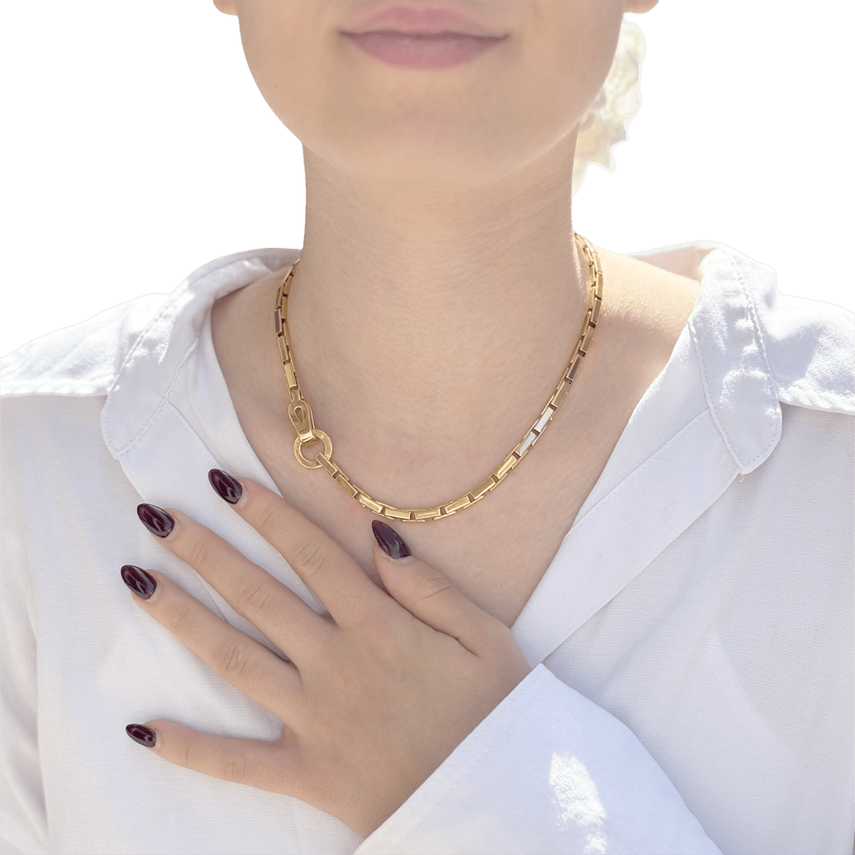 Collier Maille CARTIER "Agrafe" en or jaune - Castafiore
