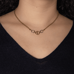 Collier Maille CARTIER "Étrier" en or jaune et or blanc - Castafiore