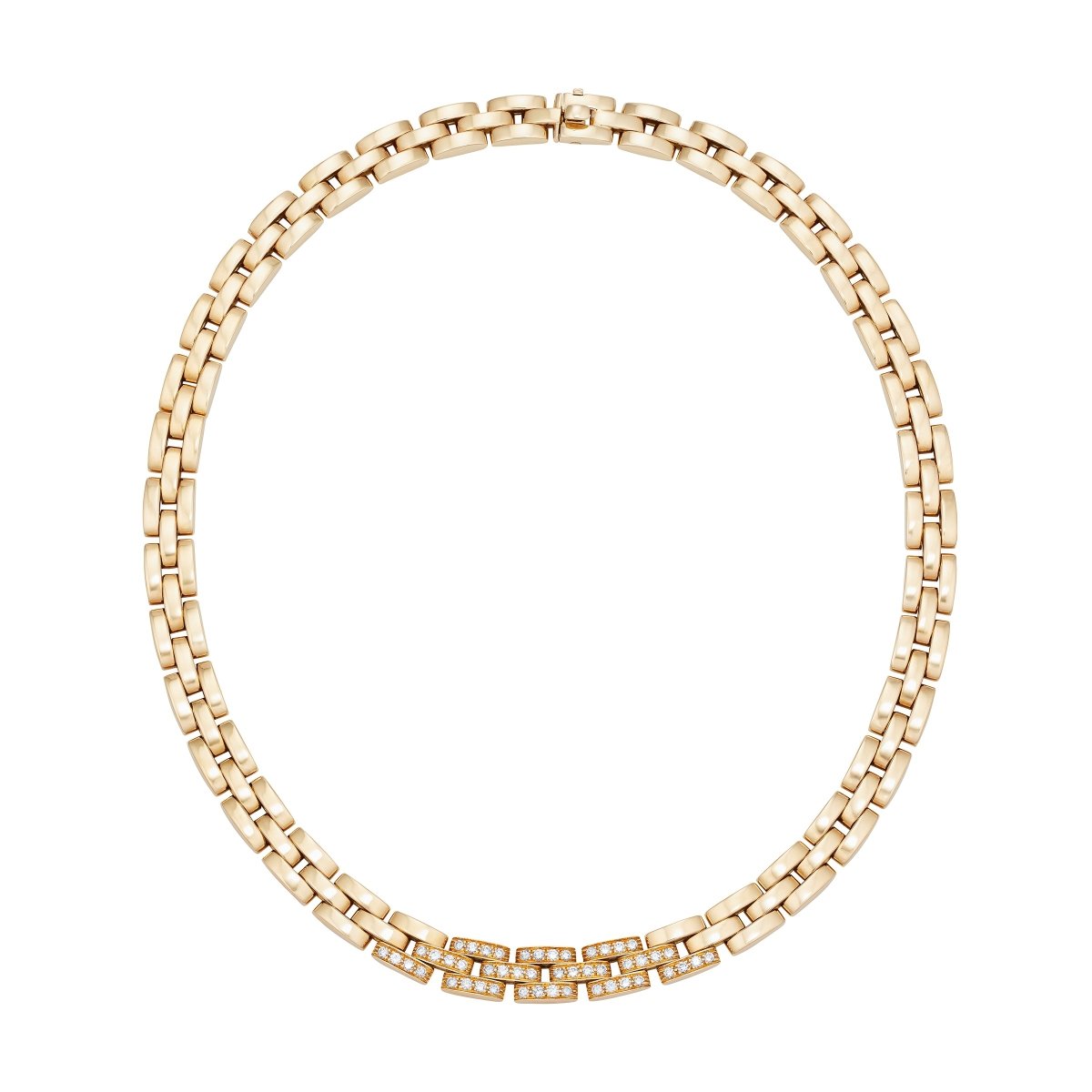 Collier Maille CARTIER "Panthère" en or jaune et diamants - Castafiore