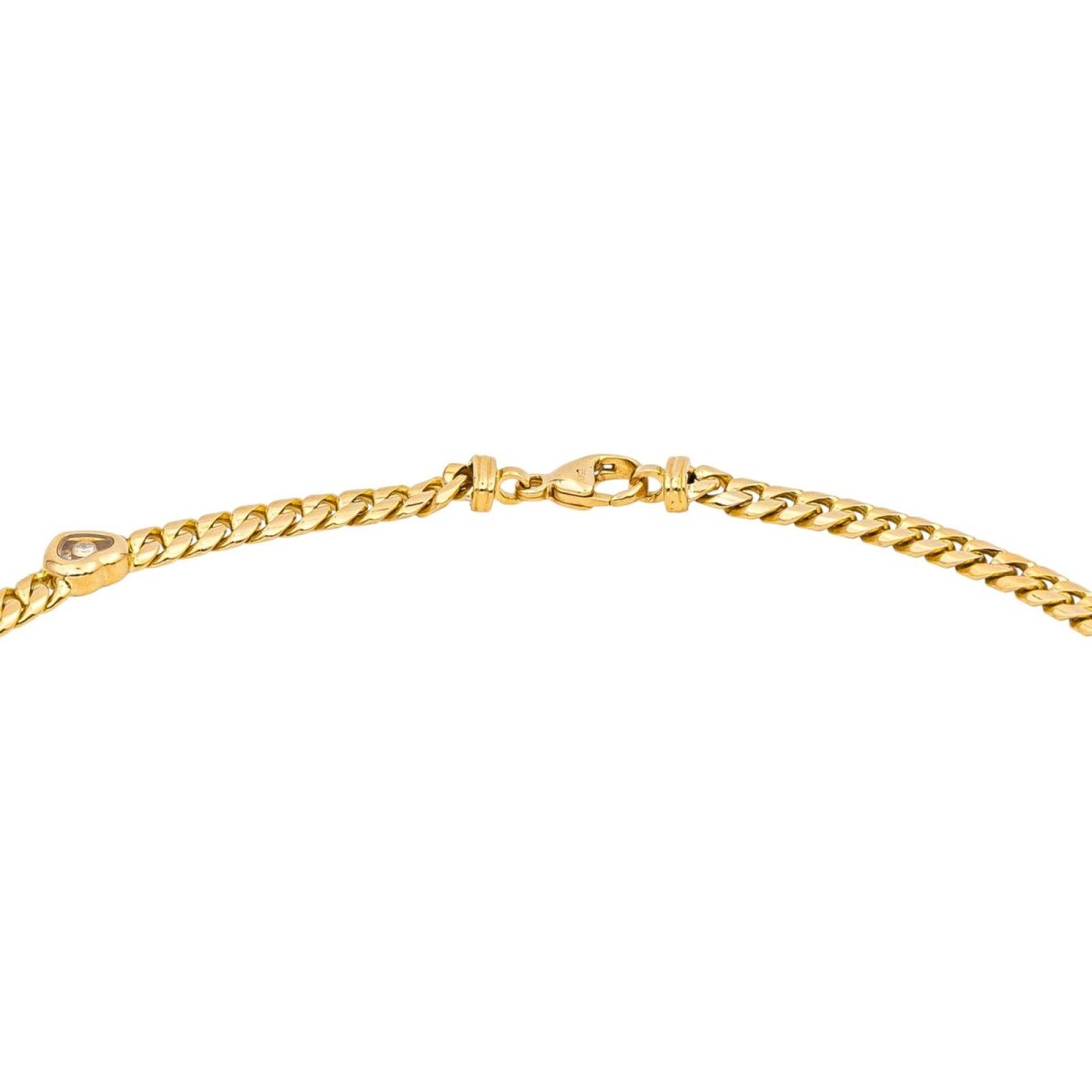 Collier Maille CHOPARD "Happy Diamond" en or jaune et diamant - Castafiore