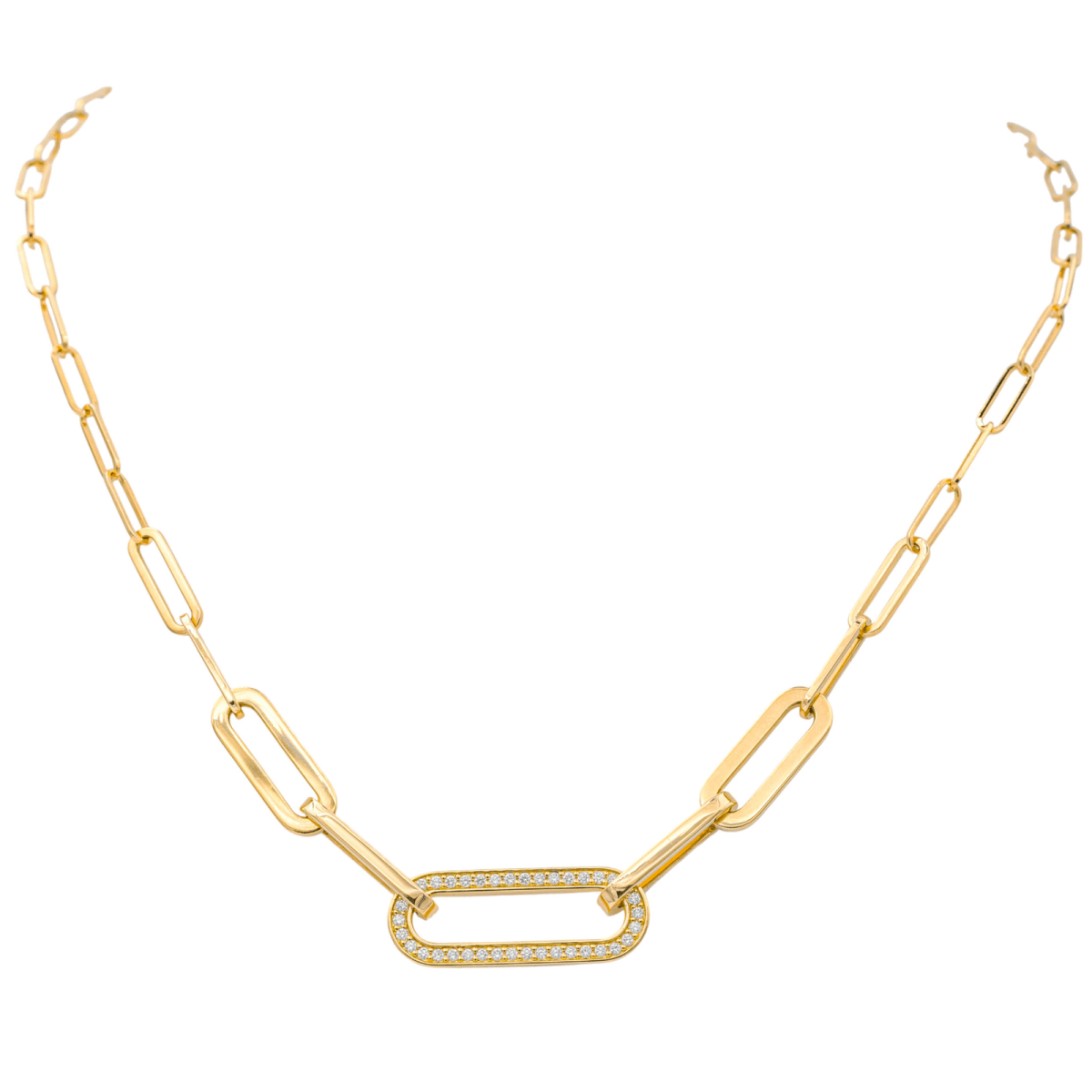 Collier Maille DINH VAN "Maillon" en or jaune et diamants - Castafiore