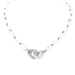Collier Maille DINH VAN "Menottes R.15" en or blanc et diamants - Castafiore