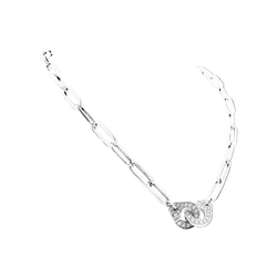 Collier Maille DINH VAN "Menottes R.15" en or blanc et diamants - Castafiore