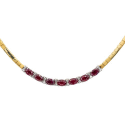 Collier Maille en deux or, rubis, et diamants - Castafiore