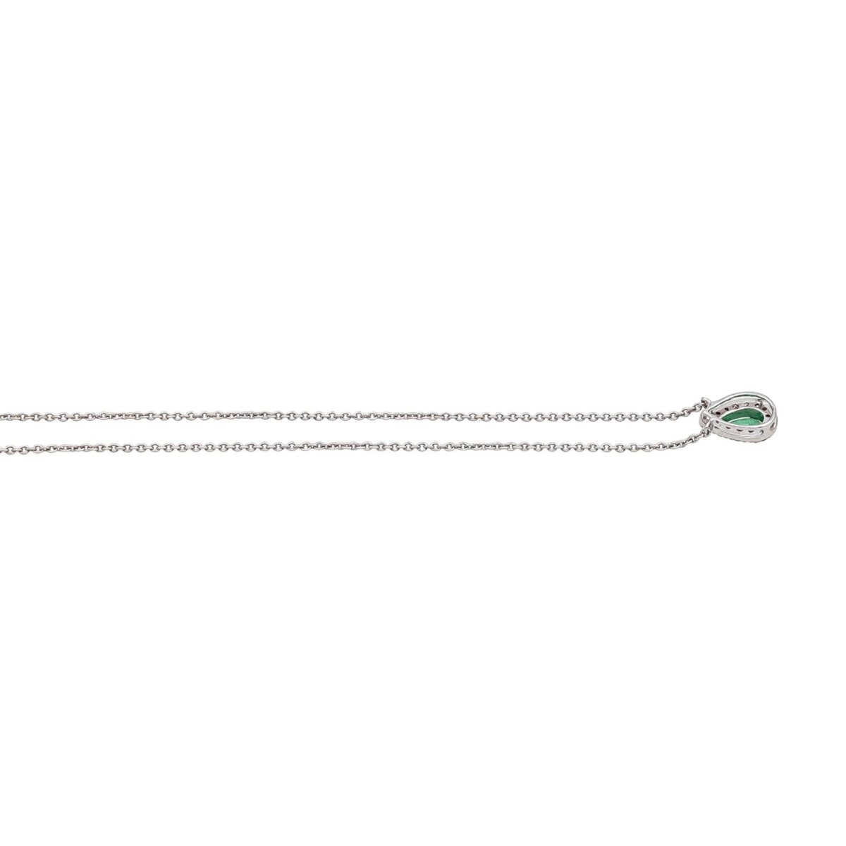 Collier Maille en or blanc, émeraude et diamants - Castafiore