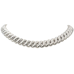 Collier Maille en or blanc et saphirs - Castafiore