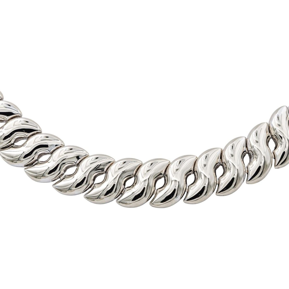 Collier Maille en or blanc et saphirs - Castafiore