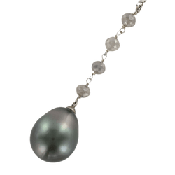 Collier Maille en or blanc, perles et diamants - Castafiore