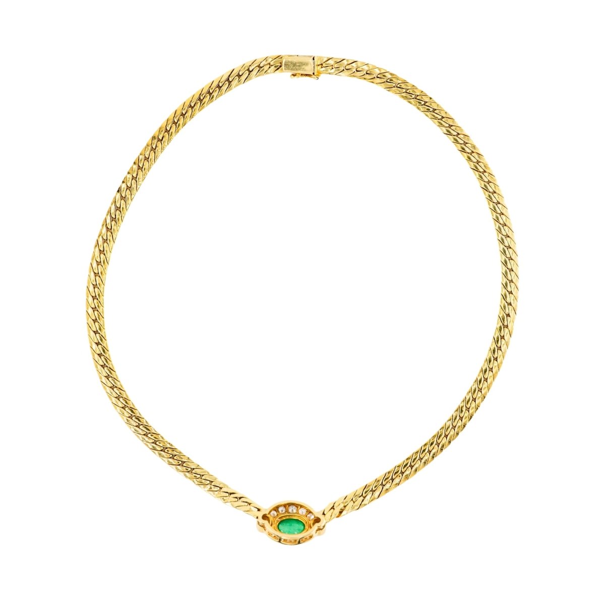 Collier Maille en or jaune, émeraude, saphir et diamants - Castafiore