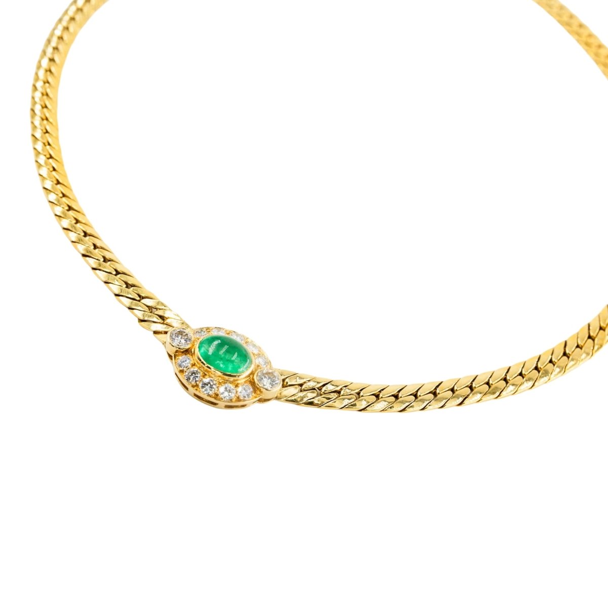 Collier Maille en or jaune, émeraude, saphir et diamants - Castafiore
