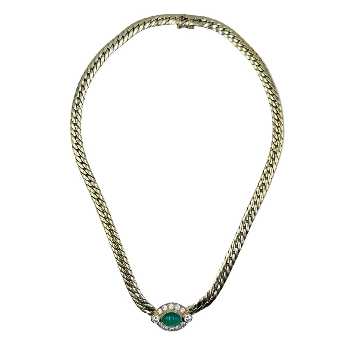 Collier Maille en or jaune, émeraude, saphir et diamants - Castafiore