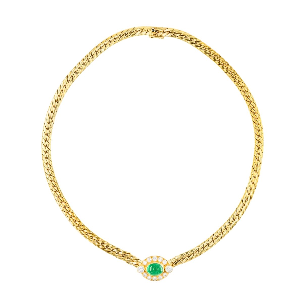 Collier Maille en or jaune, émeraude, saphir et diamants - Castafiore