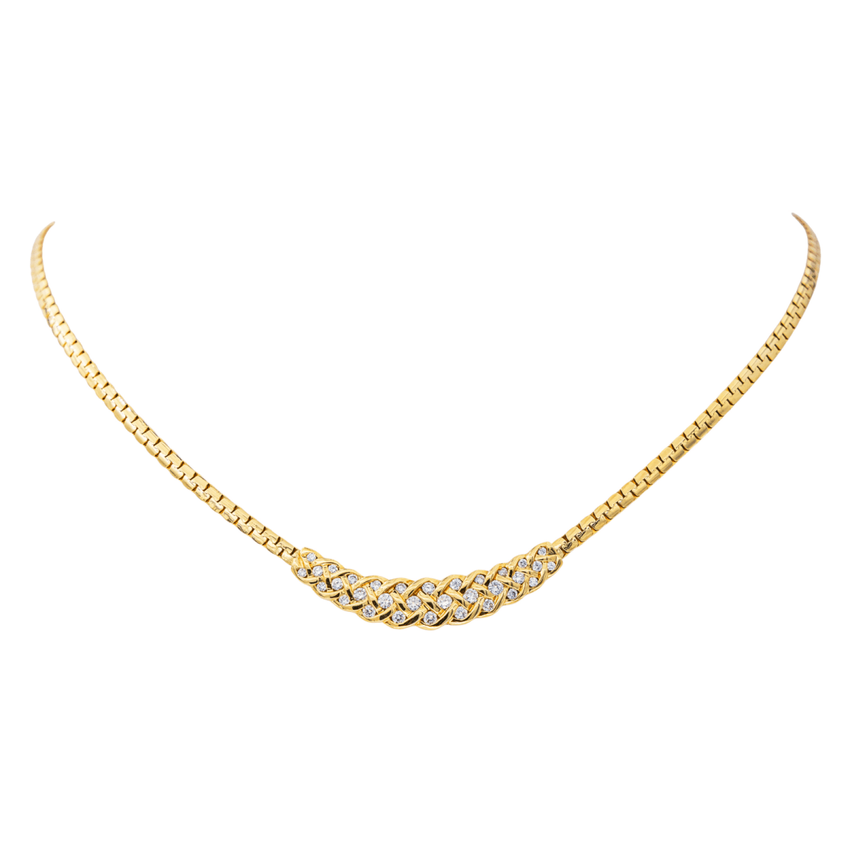 Collier Maille en or jaune et diamants - Castafiore