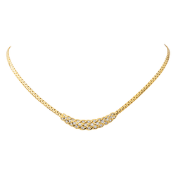 Collier Maille en or jaune et diamants - Castafiore