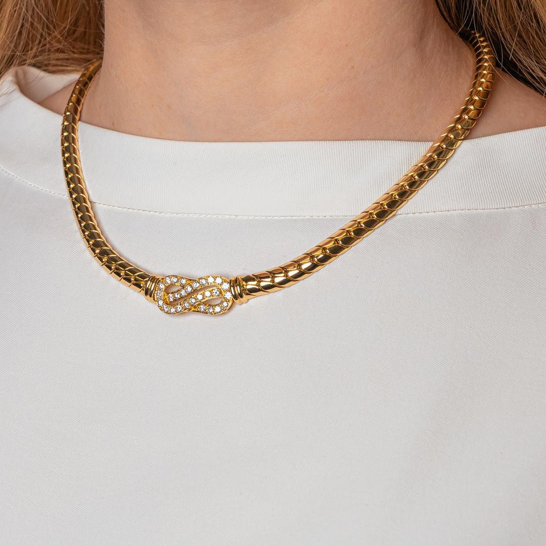 Collier Maille en or jaune et diamants - Castafiore